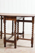 Load image into Gallery viewer, Barley Twist Oak Drop-Leaf Oval Table

