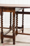 Load image into Gallery viewer, Barley Twist Oak Drop-Leaf Oval Table
