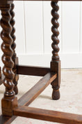 Load image into Gallery viewer, Barley Twist Oak Drop-Leaf Oval Table
