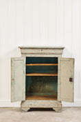 Load image into Gallery viewer, Early French Painted Pale Blue/GreyLinen Cupboard (c. 1800)
