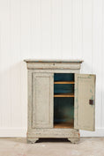 Load image into Gallery viewer, Early French Painted Pale Blue/GreyLinen Cupboard (c. 1800)
