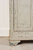 Load image into Gallery viewer, Early French Painted Pale Blue/GreyLinen Cupboard (c. 1800)
