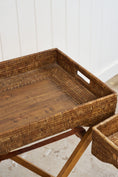 Load image into Gallery viewer, Woven Cane Butler’s Tray / Occasional Table (SHORTER)
