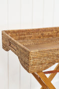 Load image into Gallery viewer, Woven Cane Butler’s Tray / Occasional Table (SHORTER)
