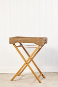 Load image into Gallery viewer, Woven Cane Butler’s Tray / Occasional Table (SHORTER)
