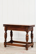 Load image into Gallery viewer, Small Oak English Stool with Flip-Top Table
