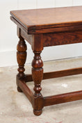 Load image into Gallery viewer, Small Oak English Stool with Flip-Top Table

