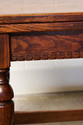 Load image into Gallery viewer, Small Oak English Stool with Flip-Top Table
