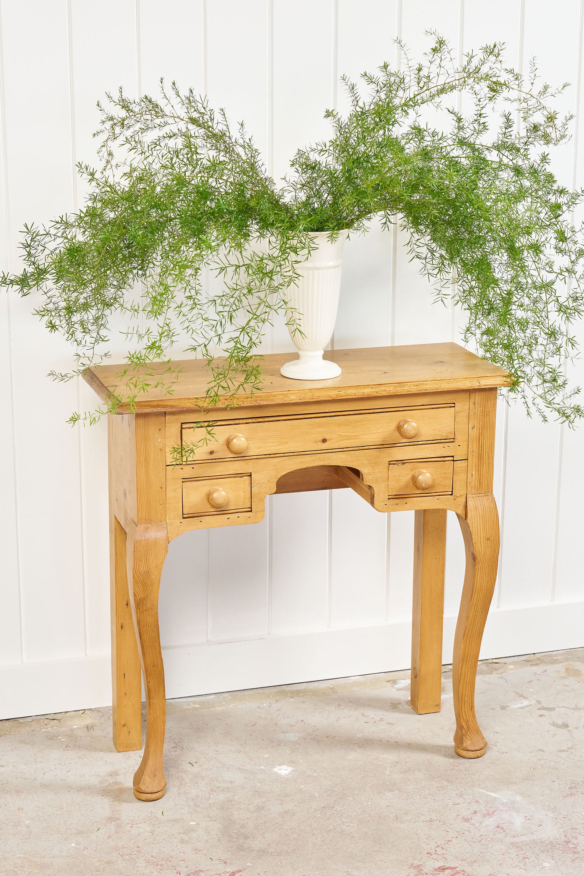 Petite Antique Pine Entry or Side Table