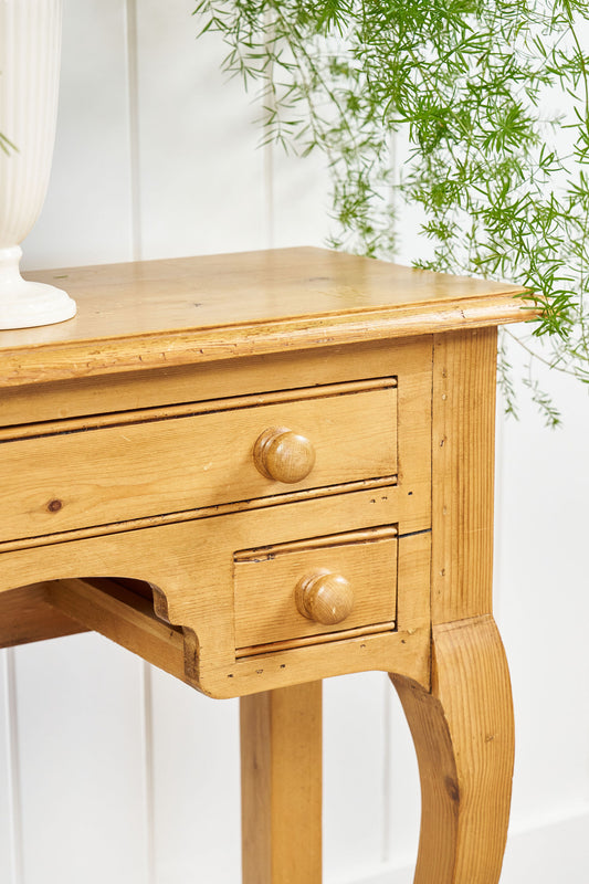 Petite Antique Pine Entry or Side Table