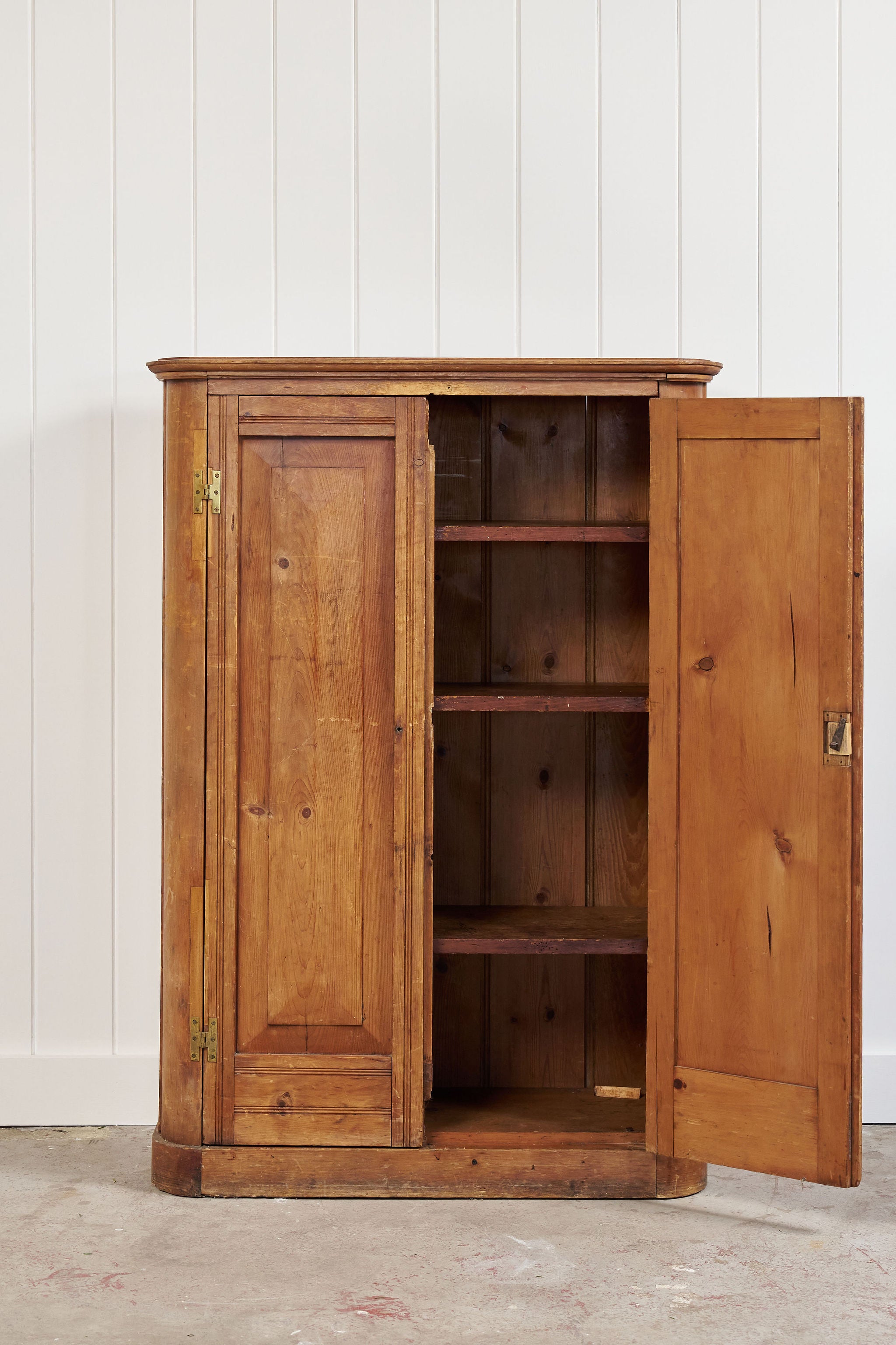 19th Century English Pine Floor Cupboard