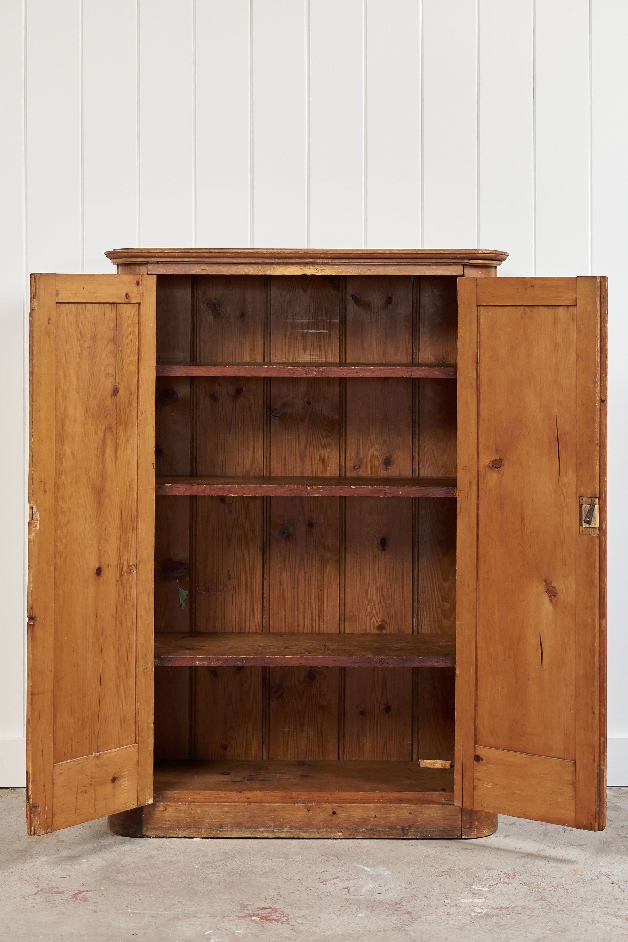 19th Century English Pine Floor Cupboard