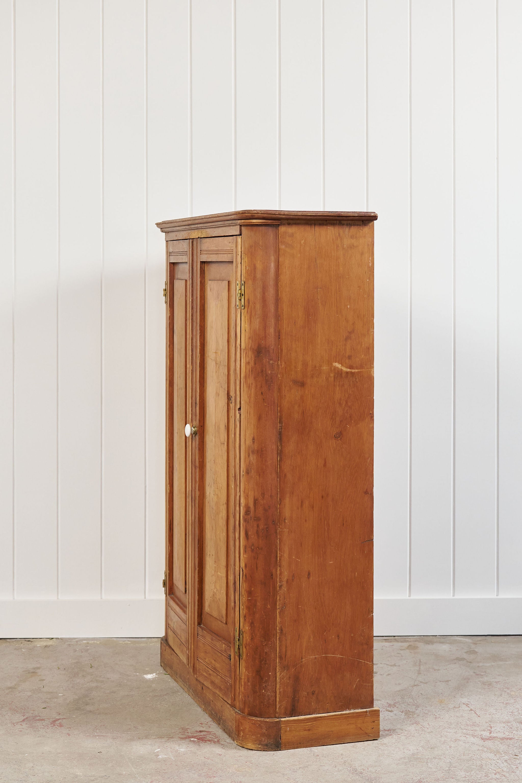 19th Century English Pine Floor Cupboard