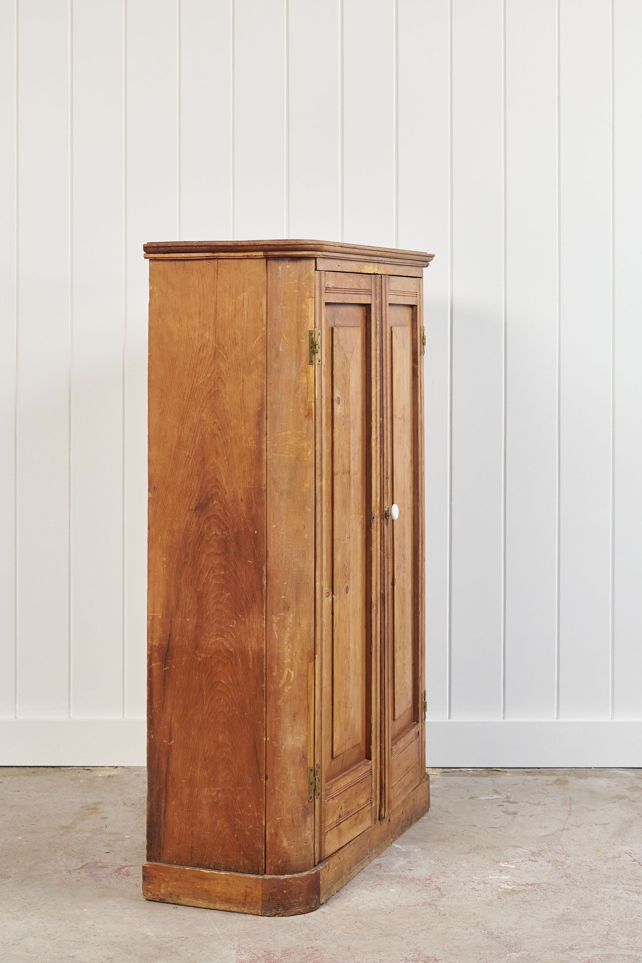 19th Century English Pine Floor Cupboard