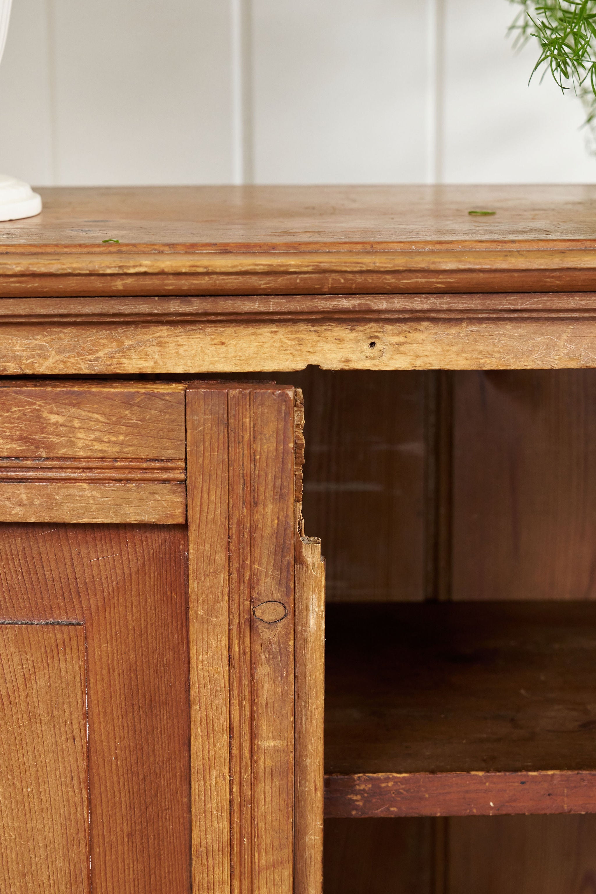 19th Century English Pine Floor Cupboard