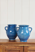 Load image into Gallery viewer, Large Antique Rich Blue Glazed Confit Jar
