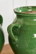 Load image into Gallery viewer, Large Antique Rich Green Glazed Confit Jar

