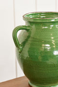 Load image into Gallery viewer, Large Antique Rich Green Glazed Confit Jar
