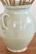 Load image into Gallery viewer, Large Antique Pale Blue Glazed Confit Jar
