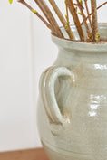 Load image into Gallery viewer, Large Antique Pale Blue Glazed Confit Jar
