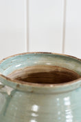 Load image into Gallery viewer, Large Antique Pale Blue Glazed Confit Jar
