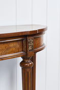 Load image into Gallery viewer, Vintage French Style Demilune Console with Fluted Legs
