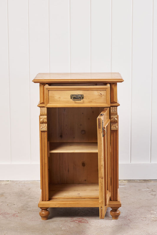 19th Century Pine Bedside Cupboard