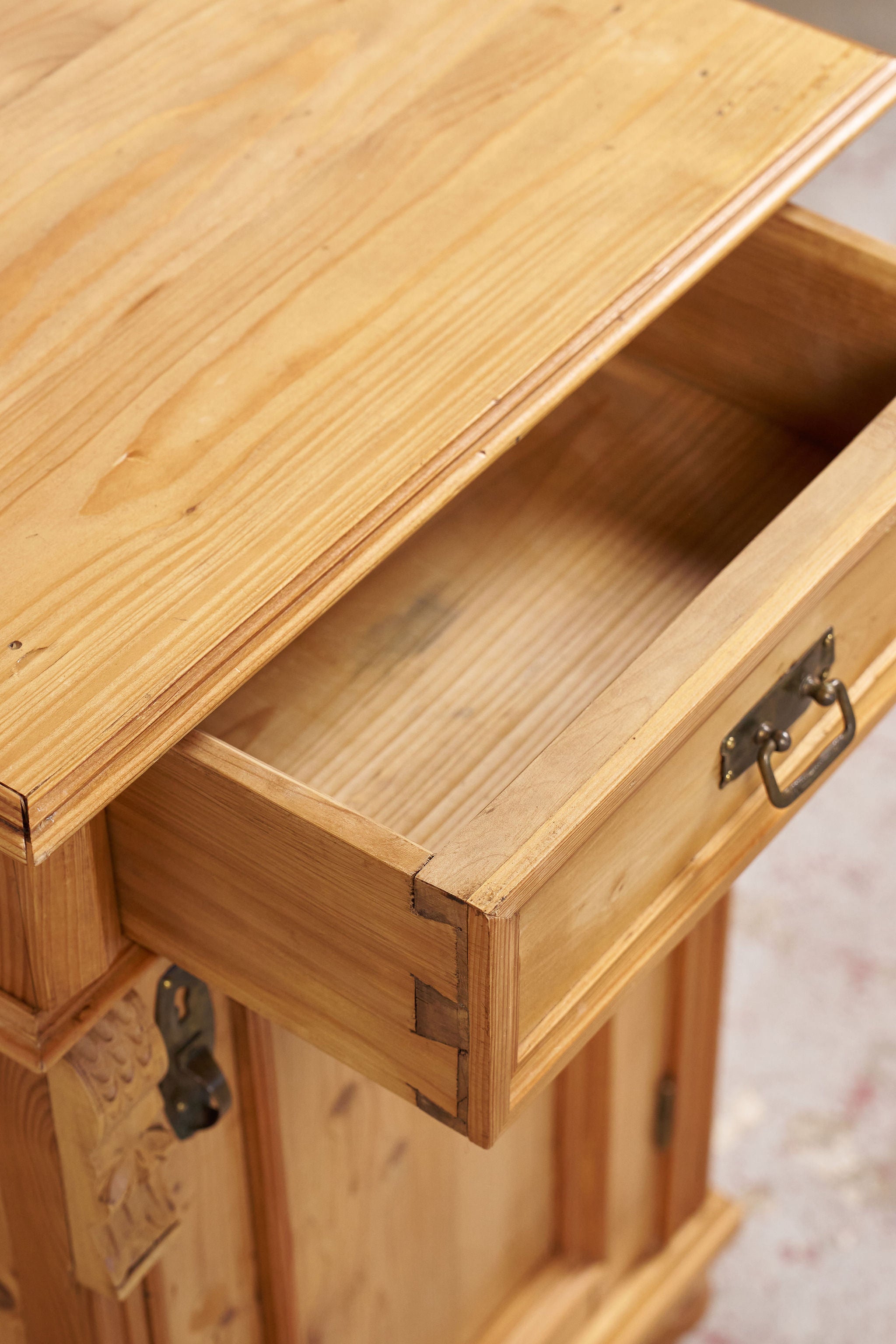 19th Century Pine Bedside Cupboard