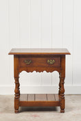 Load image into Gallery viewer, Yorkshire Two-Tier Oak Side Table with Scalloped Apron
