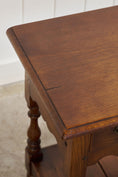 Load image into Gallery viewer, Yorkshire Two-Tier Oak Side Table with Scalloped Apron
