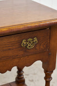 Load image into Gallery viewer, Yorkshire Two-Tier Oak Side Table with Scalloped Apron
