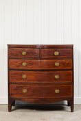 Load image into Gallery viewer, 19th Century English Bowfront Chest with Urn Motif Oval Hardware
