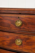 Load image into Gallery viewer, 19th Century English Bowfront Chest with Urn Motif Oval Hardware
