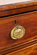 Load image into Gallery viewer, 19th Century English Bowfront Chest with Urn Motif Oval Hardware
