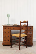 Load image into Gallery viewer, Petite 19th Century Oak Desk With Green Leather Top
