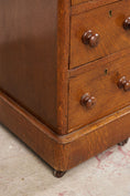 Load image into Gallery viewer, Petite 19th Century Oak Desk With Green Leather Top
