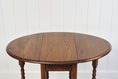 Load image into Gallery viewer, Small Oak Drop-Leaf Gate Leg Barley Twist Side Table
