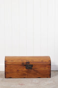 Load image into Gallery viewer, Antique English Trunk with Rounded Top
