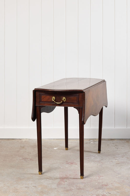 English 19th Century Mahogany Pembroke Drop Leaf Table | by Edwards & Roberts (Oxford Street, London)