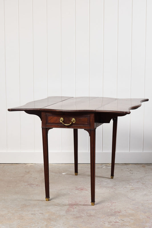 English 19th Century Mahogany Pembroke Drop Leaf Table | by Edwards & Roberts (Oxford Street, London)