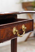 Load image into Gallery viewer, English 19th Century Mahogany Pembroke Drop Leaf Table | by Edwards & Roberts (Oxford Street, London)
