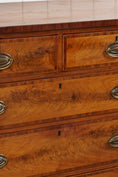 Load image into Gallery viewer, 19th Century English Inlaid Walnut 2-Over-3 Drawer Chest with Unique Apron
