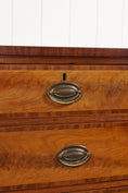 Load image into Gallery viewer, 19th Century English Inlaid Walnut 2-Over-3 Drawer Chest with Unique Apron
