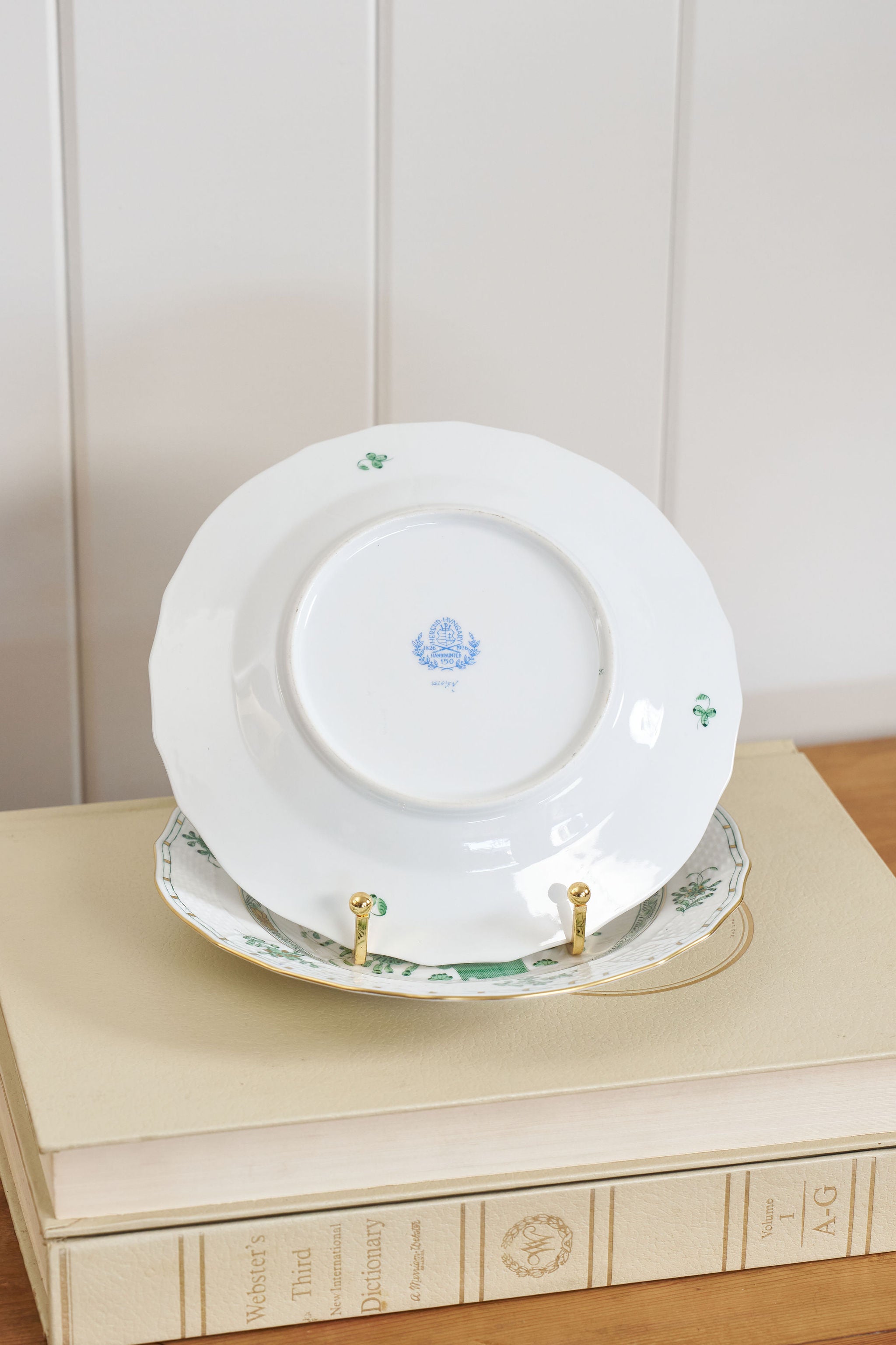 Herend Green Indian Basket 8” Salad Plate