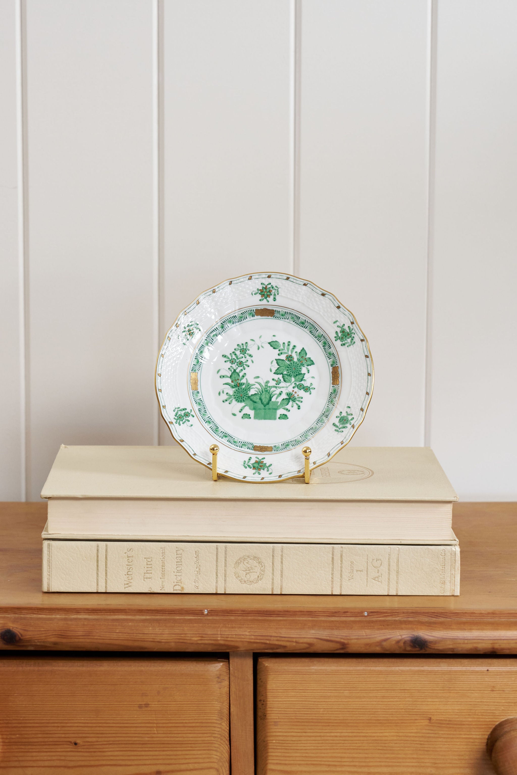Herend Green Indian Basket 7” Side Plate