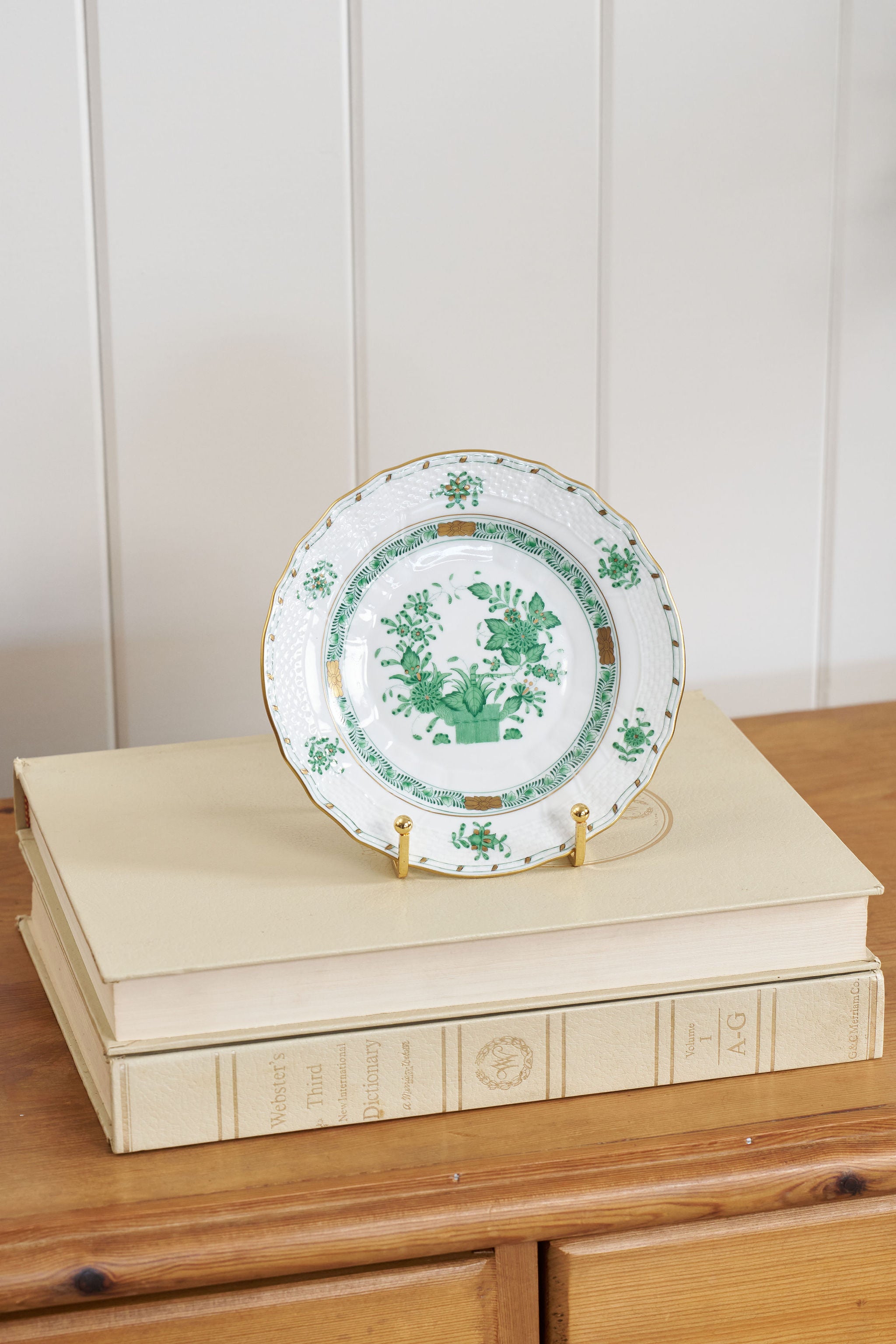 Herend Green Indian Basket 7” Side Plate