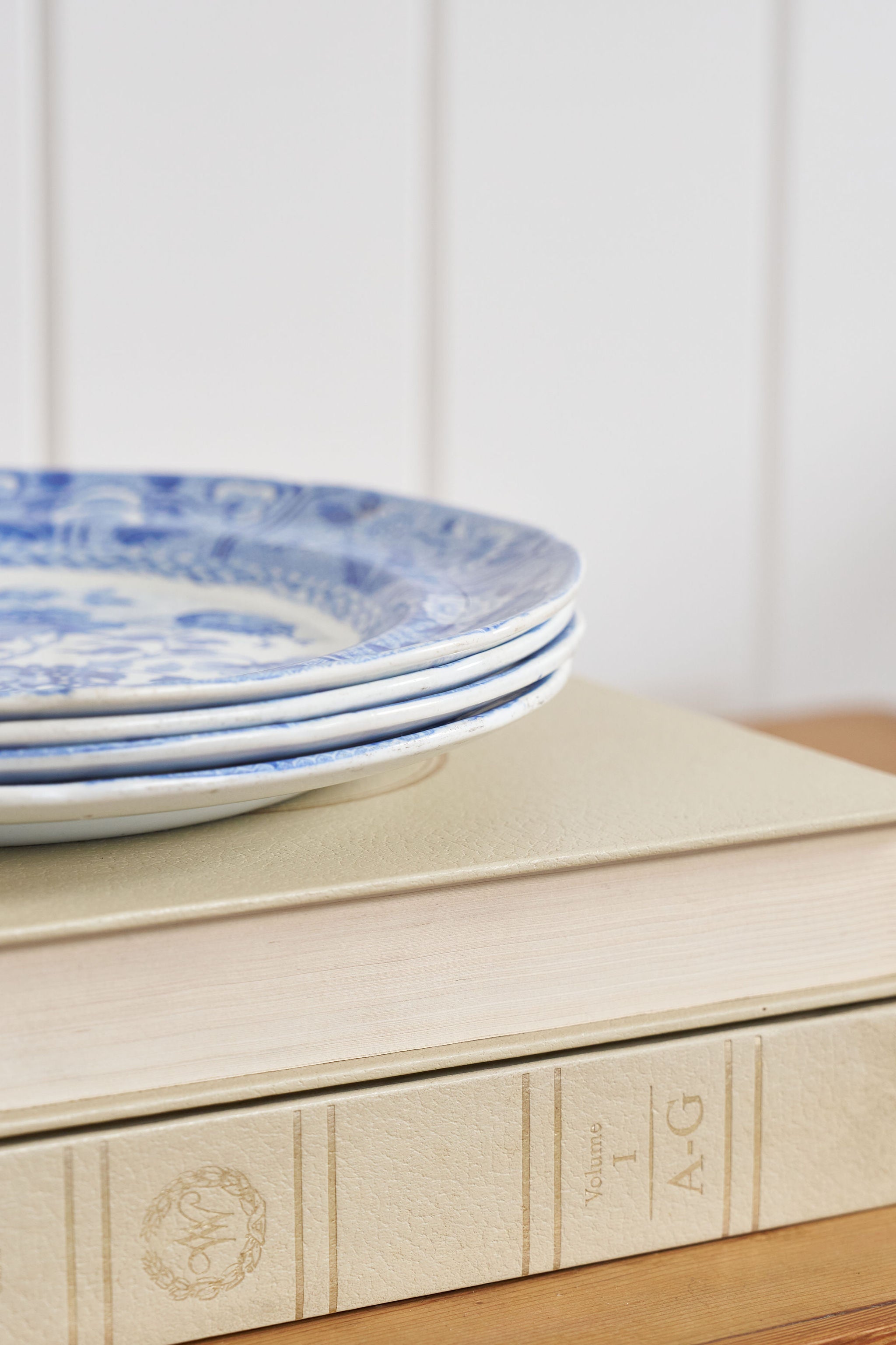 SET of 4 | Spode Blue + White India Plates (c. 1784)