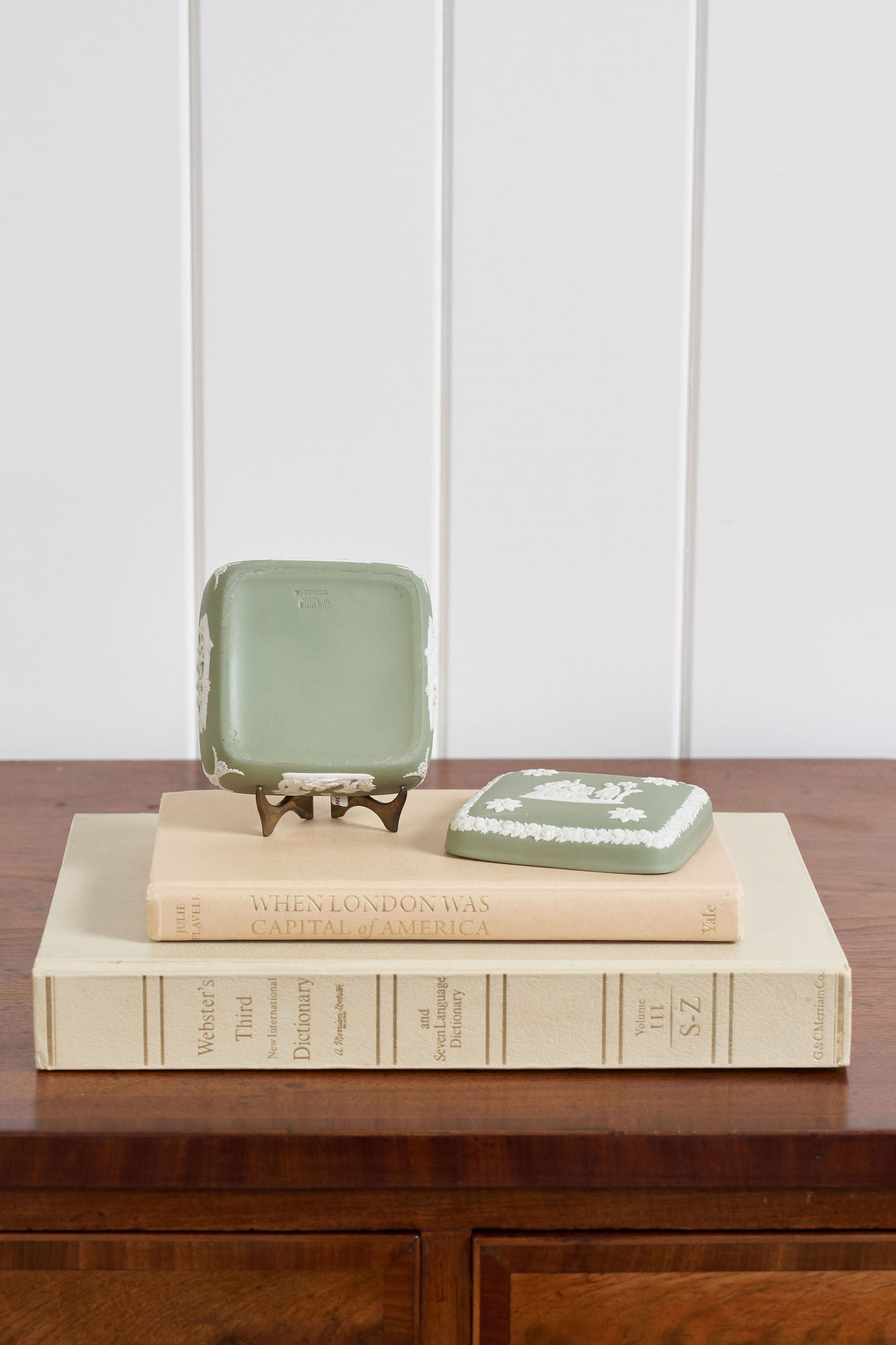 Wedgwood Sage Green Jasperware Square Box