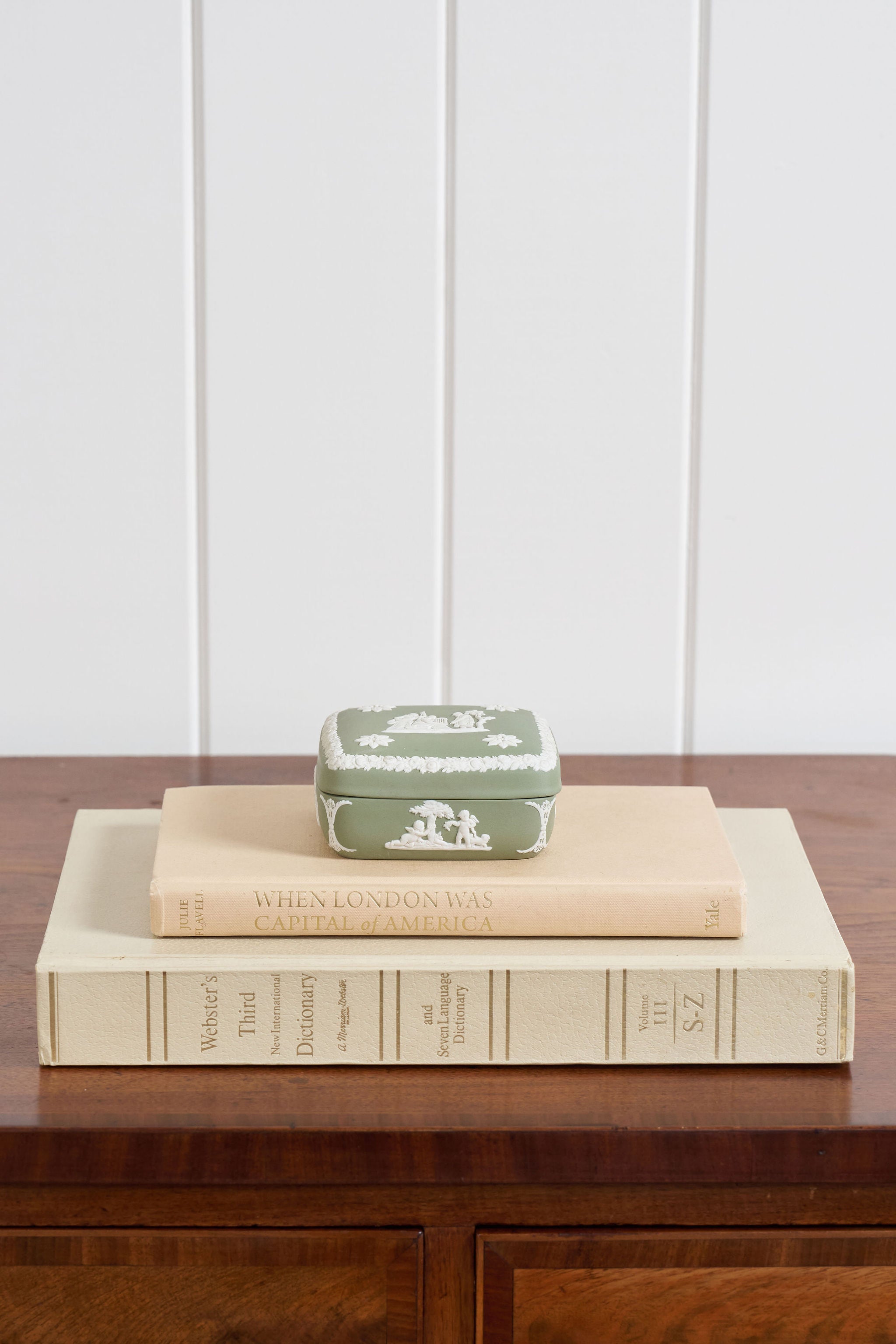 Wedgwood Sage Green Jasperware Square Box