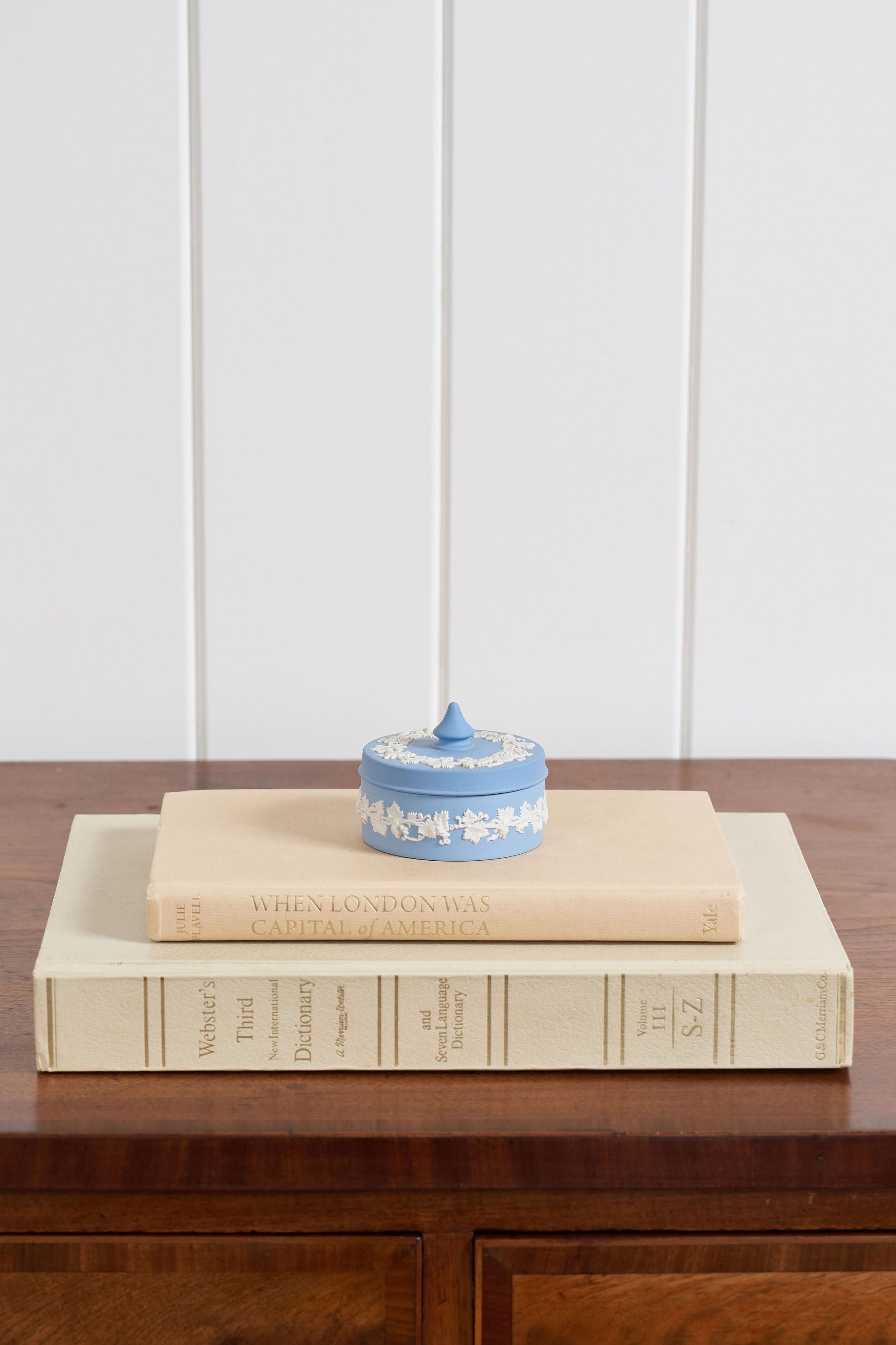 Wedgwood Blue Jasperware Lidded Trinket Dish